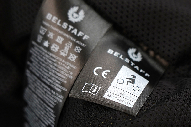 Belstaff Tamar AA EN17092 label